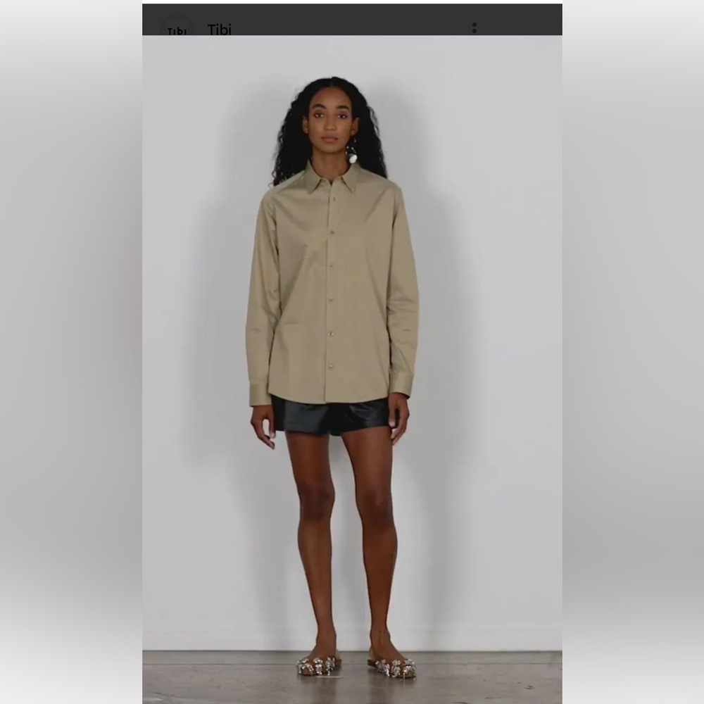 Tibi Men’s slim poplin Shirt